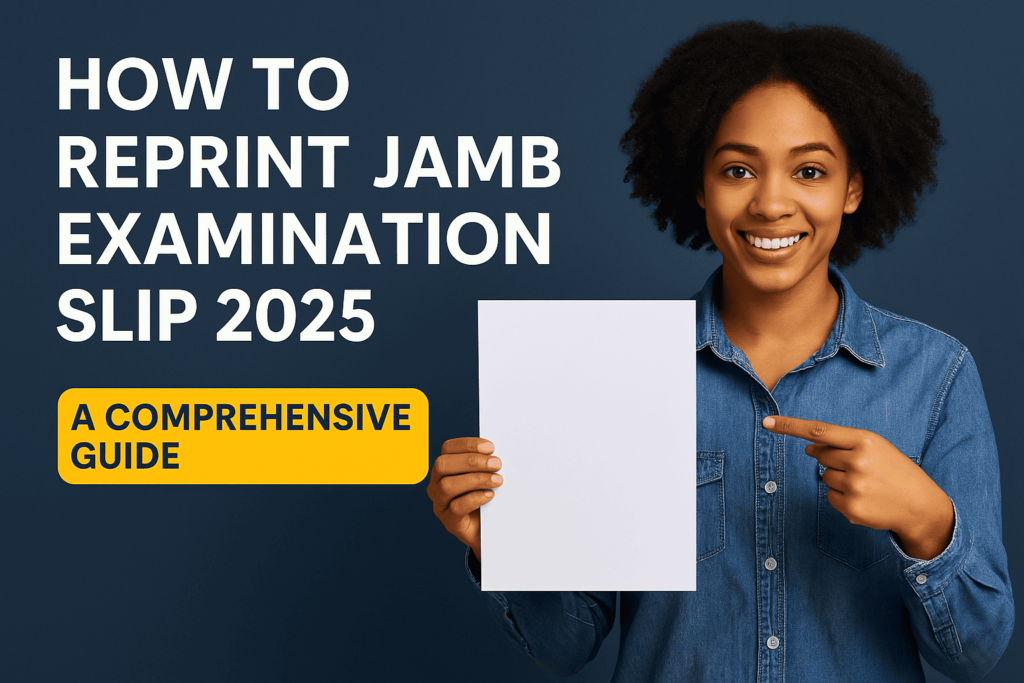 How to Reprint JAMB Examination Slip 2025: A Comprehensive Guide