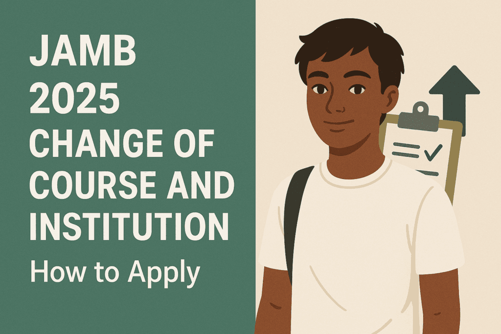 JAMB Change of Course and Institution 2025: How to Apply