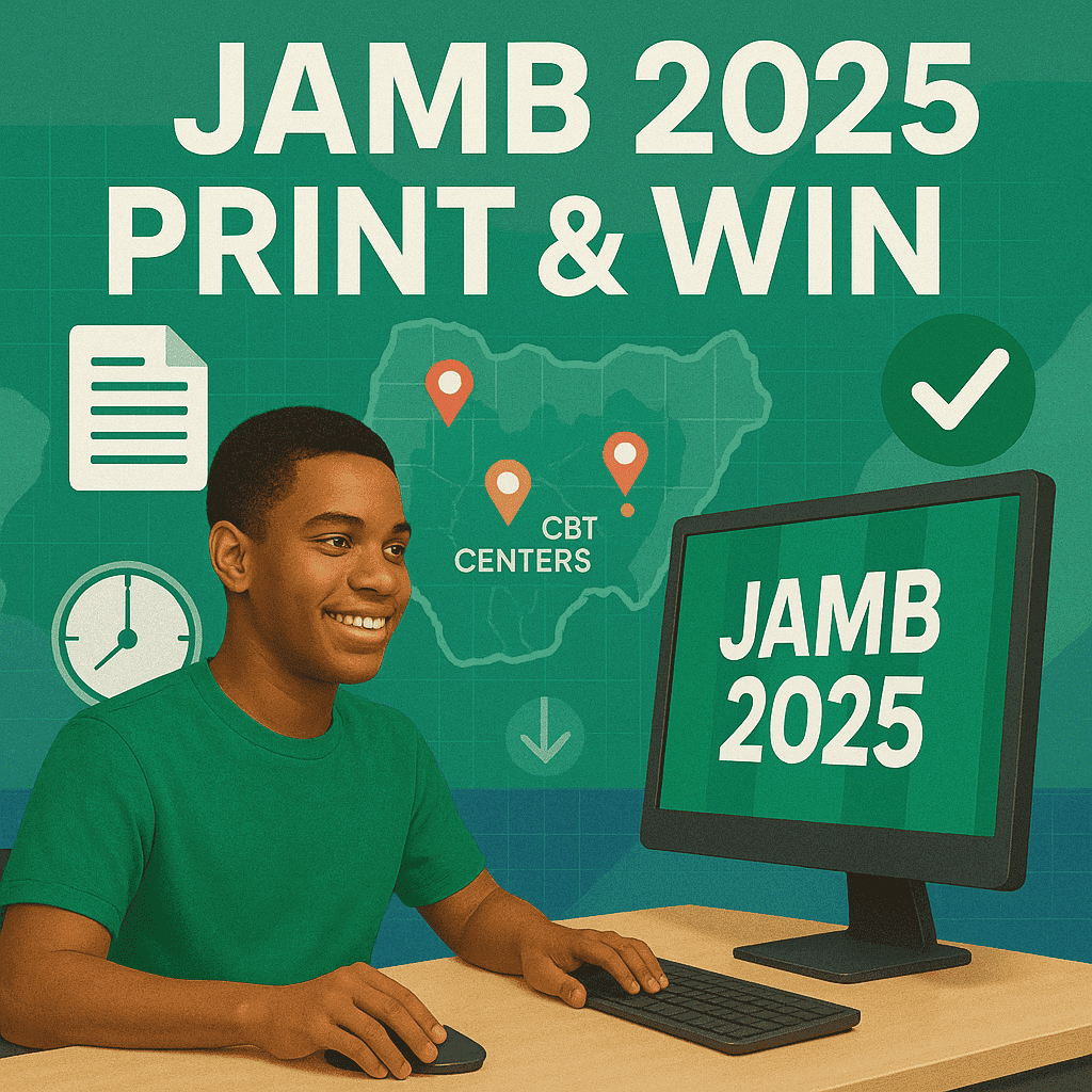 JAMB 2025 UTME Exam Slip